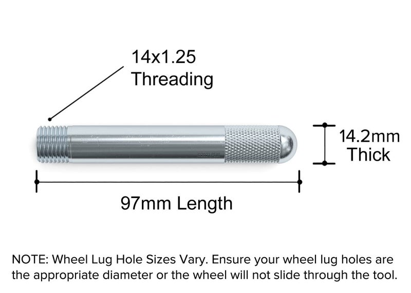 StanceMagic Silver Wheel Hanger Alignment Pin Guide Tool - Metric 14x1.25 Threads - Wheel Lug Bolt Automotive Mechanic Tool Compatible with BMW Mini Cooper - Pack of 2, M14x1.25 - Image 2